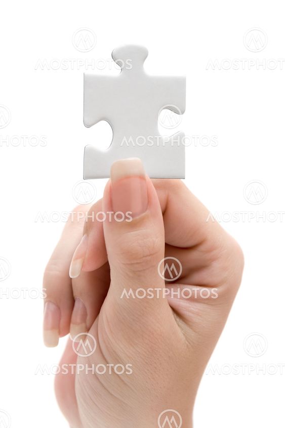 Holding a Blank Jigsaw Piece