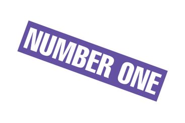 Number 1 Letter Rubber Stamp Vector Template