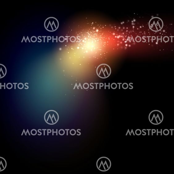 Black background with colour light spot