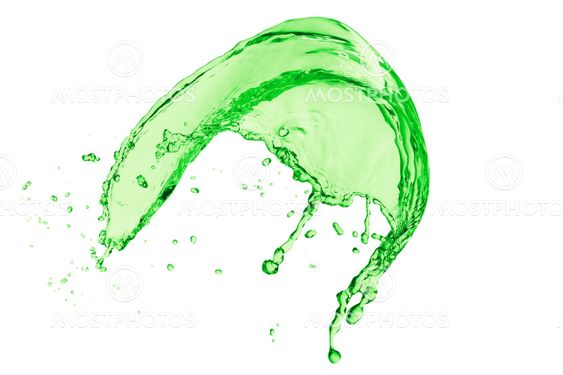 green liquid splash