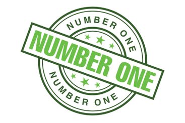 Number 1 Letter Rubber Stamp Vector Template