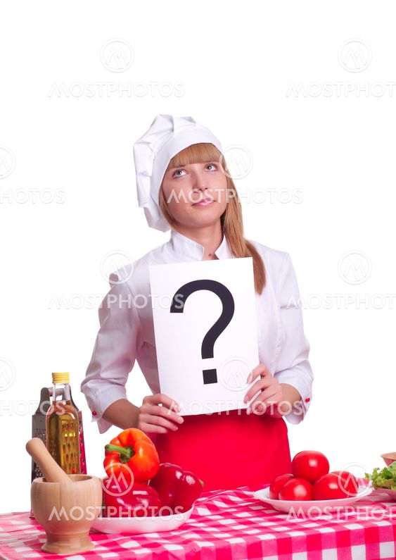 Attractive cook woman a over white background