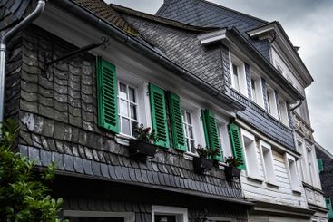 Traditional exterior of germany slate house