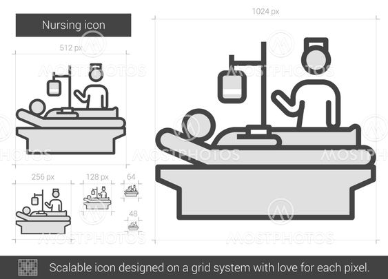 Nursing line icon.
