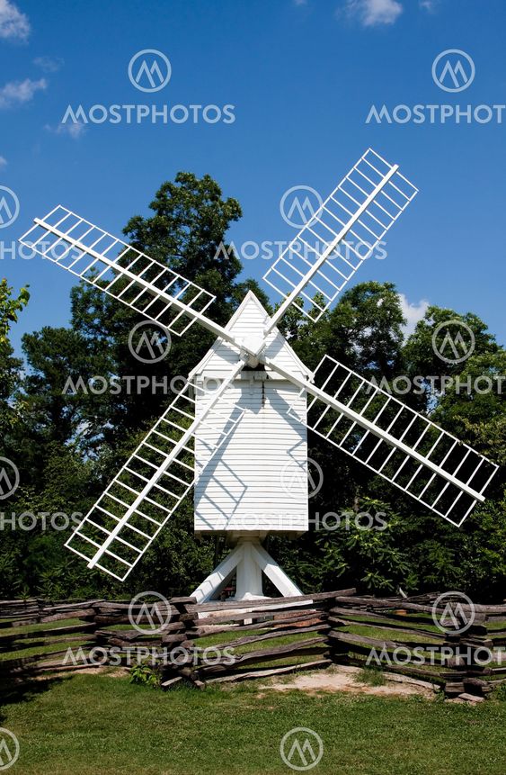 White windmill