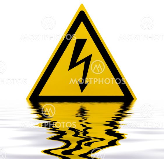 sunken High Voltage Sign