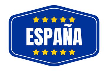 Spain symbol icon with the European flag