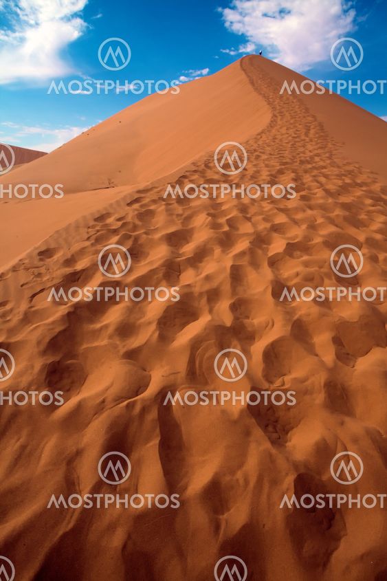 close up of the dune 45 near sossusvlei namibia africa