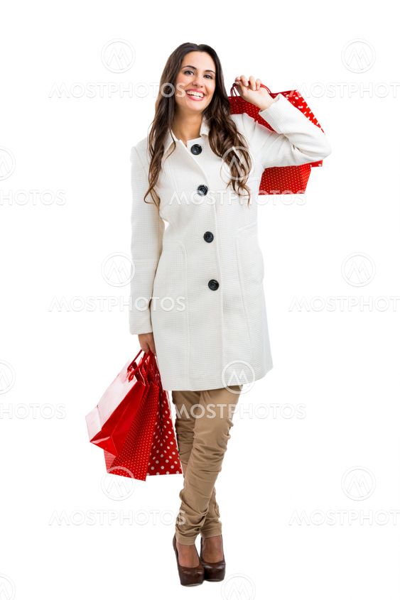 Beautiful woman with shopping bags