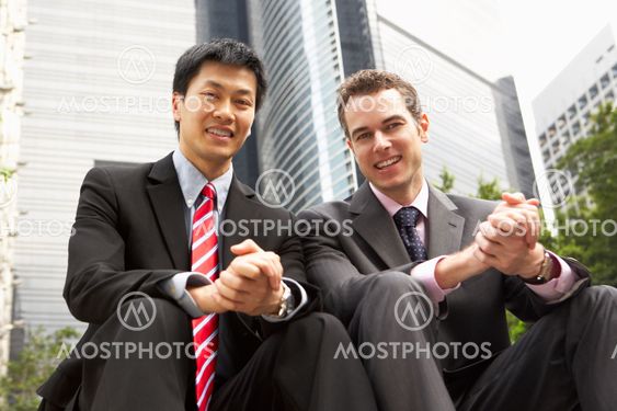 Portrait Of Two Businessmen Outside Office