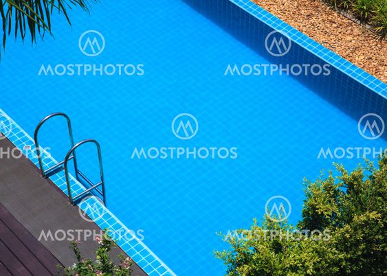 blue swimming pool summer vacation