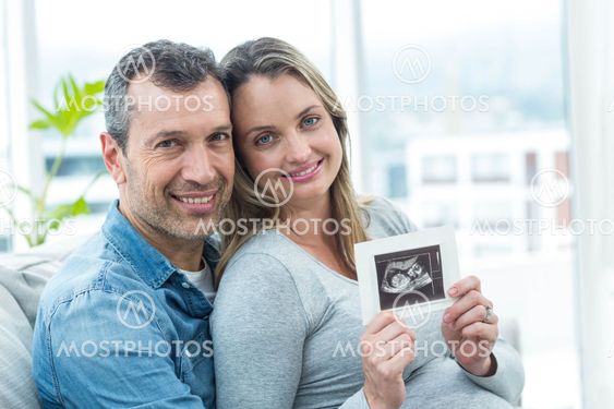 Couple with ultrasound scan