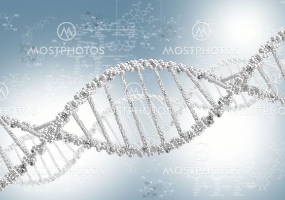 DNA helix against the colored background