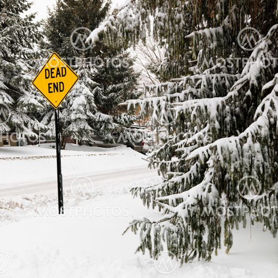Snowy street scene.