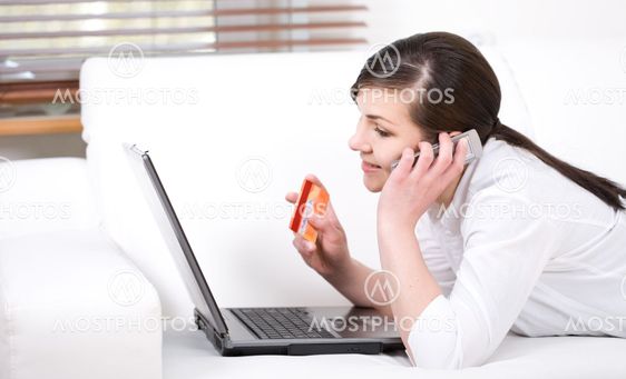 woman with laptop