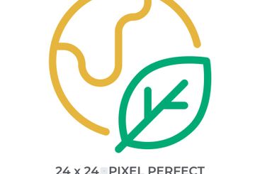 World eco friendly colorful line ui icon