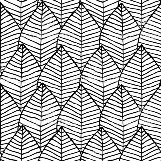 Primitive structure seamless pattern in black and white