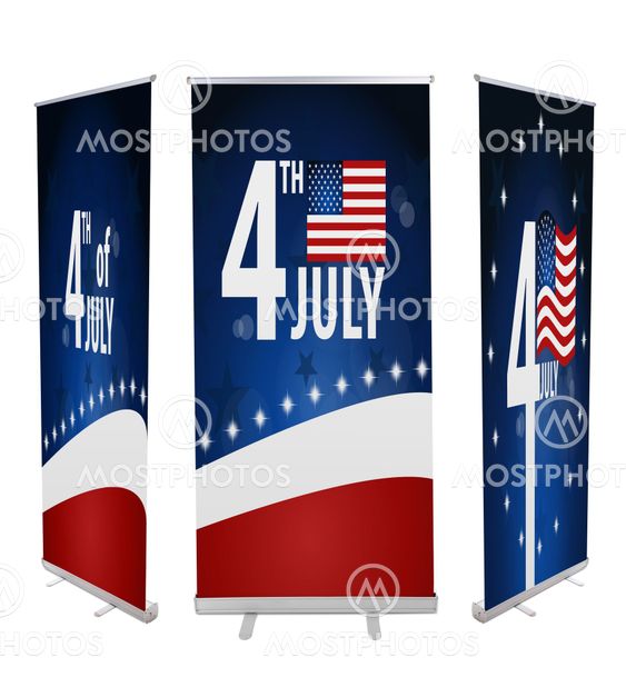 Banner Display American Fla By Teerawut Masawat Mostphotos