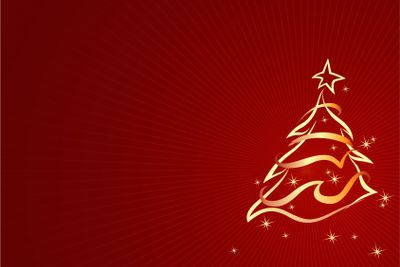 Gold Abstract Xmas Tree