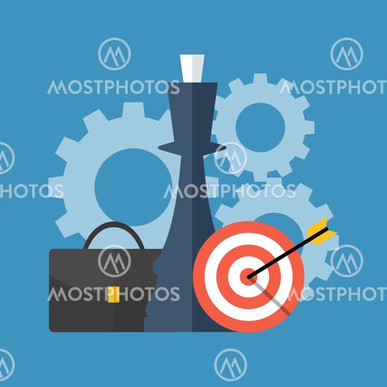 Business strategy concept. Flat design stylish.