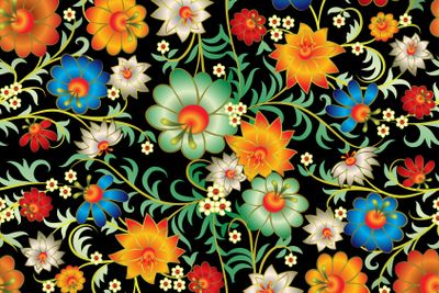 abstract seamless floral ornament