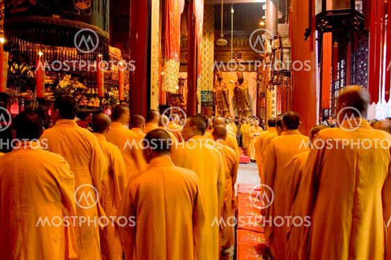 Buddhistiska munkar i Shanghai