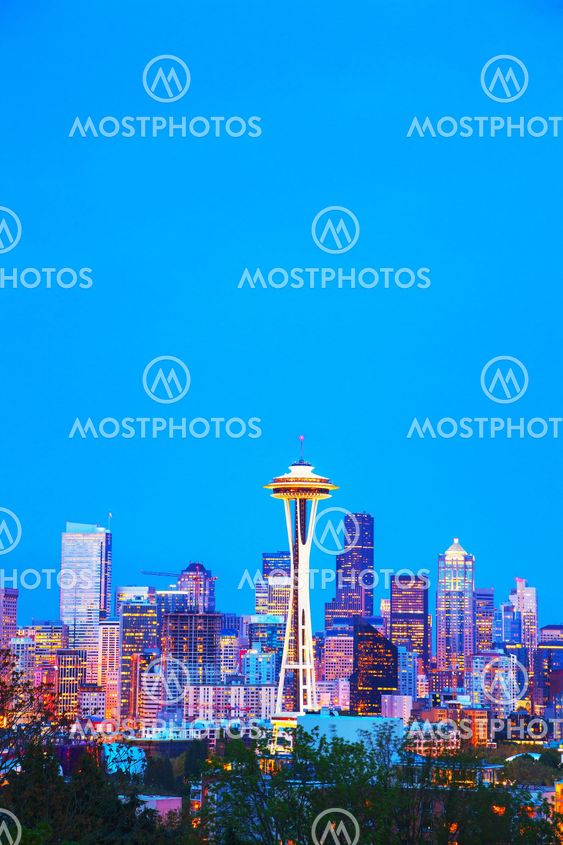 Downtown Seattle cityscape with Space Needle