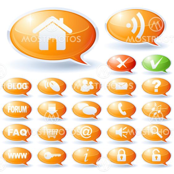 Internet speech bubbles collection