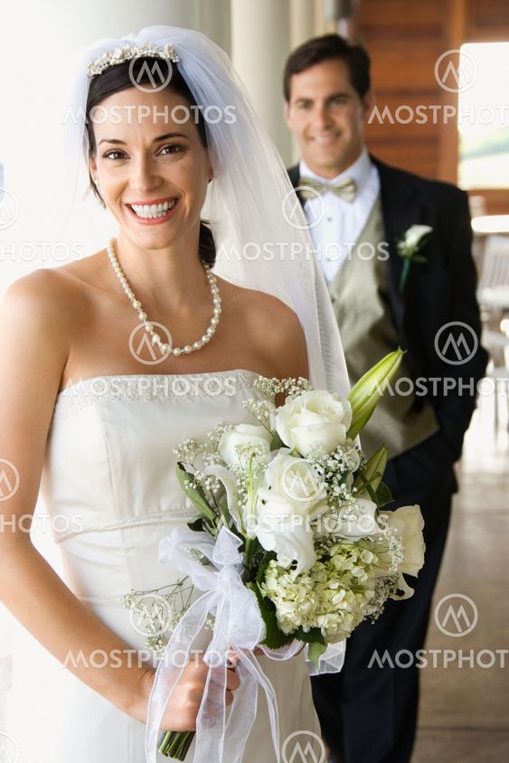 Portrait of bride and groom.