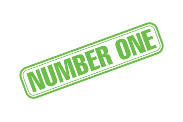 Number 1 Letter Rubber Stamp Vector Template