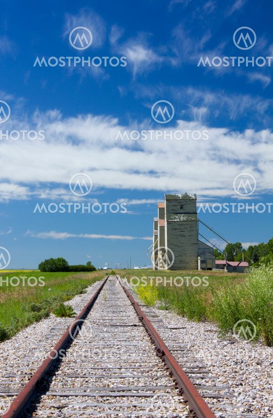 rails and grain elevators