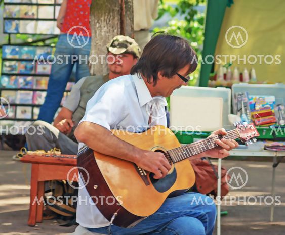 Street musicians.