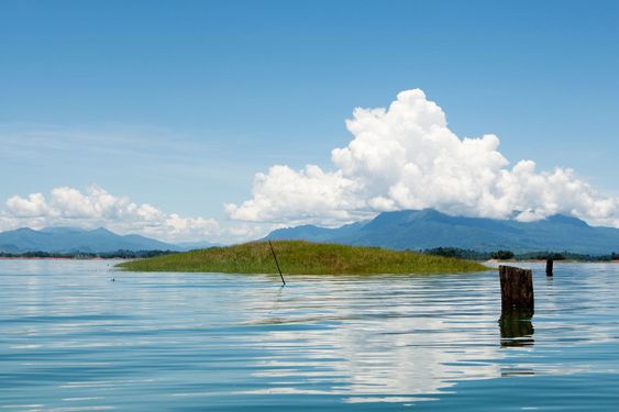 Nam Ngum reservoir in Laos