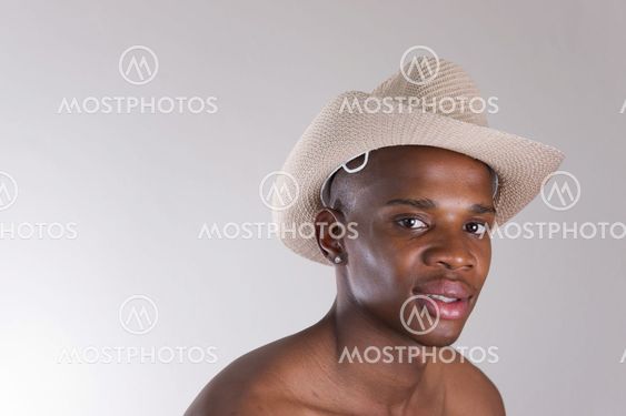 Handsome sexy African man