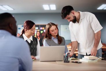 People Studying Knowledge In Classroom Indoors