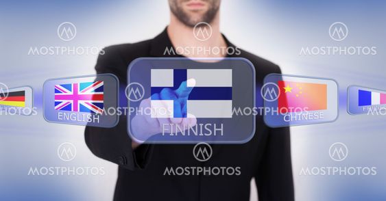 Hand pushing on a touch screen interface