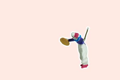 Miniature people toy figure photography. Side view full...