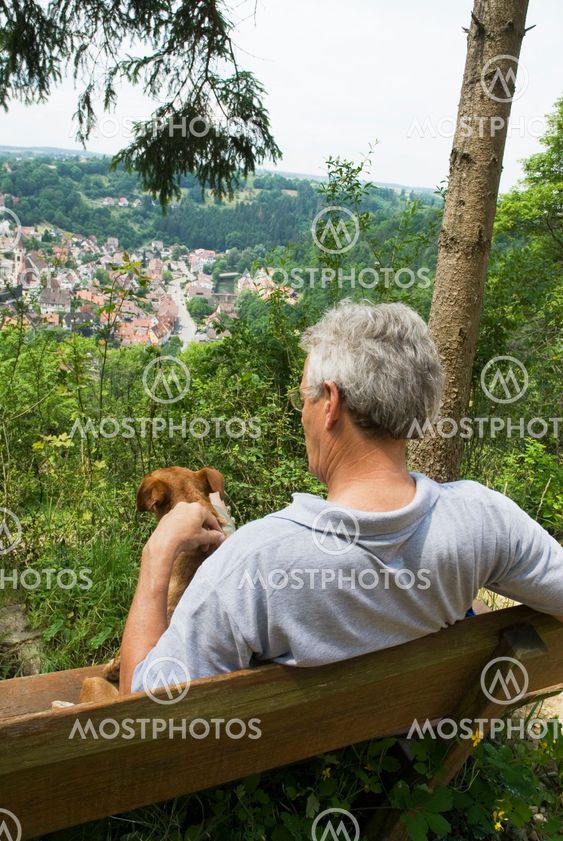 man and dog