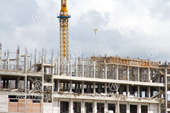Cranes on construction site
