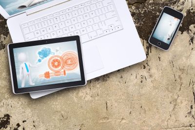 Laptop, tablet pc and smartphone