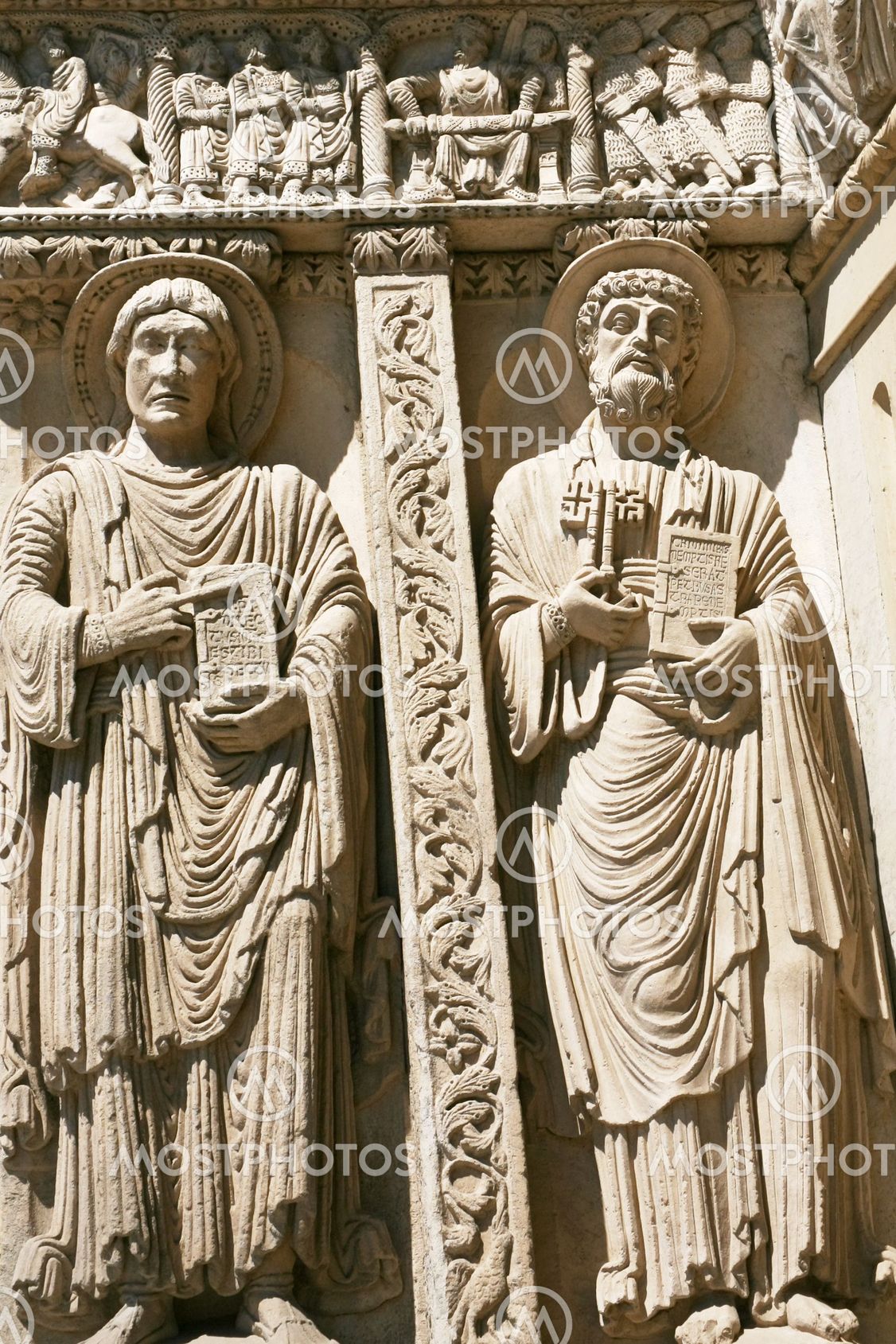 "Romanesque sculptures of ap..." by Valery Voennyy Mostphotos