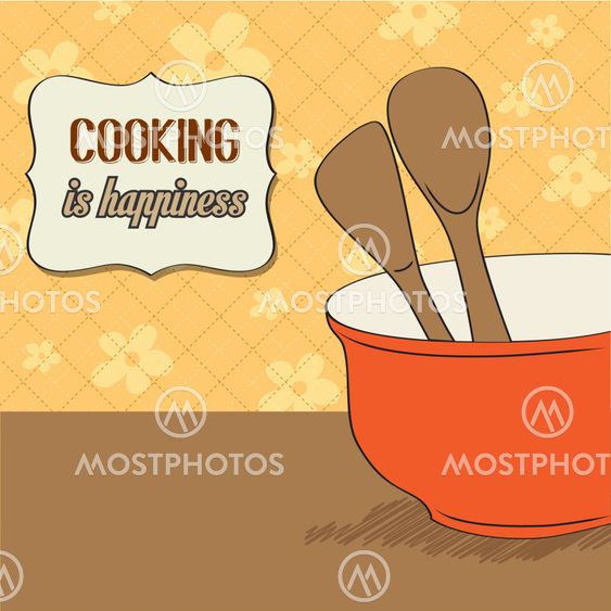 background with kitchen cooking wooden utensils storage pot