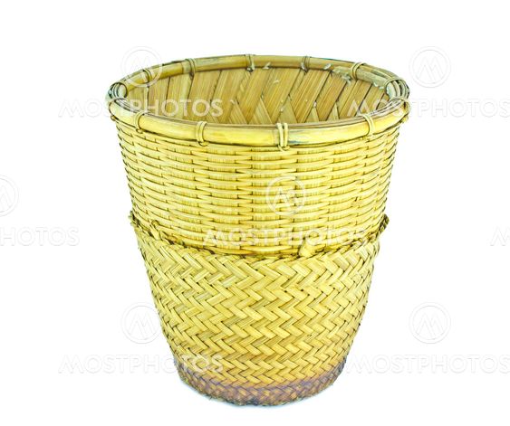 Bamboo Steamer on white background