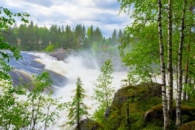 Jockfall white water, Sweden in summer