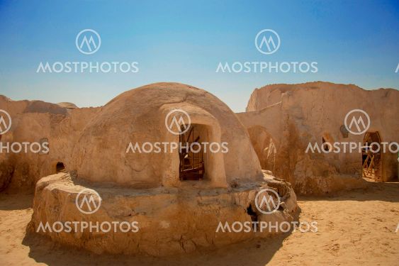 Decorations of movie Star Wars Episode First in Sahara...