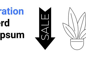 Downward Sale Arrow, Potted Plant, and Creativity...