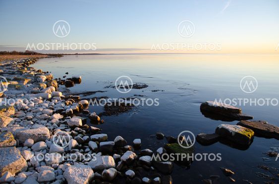 Colorful stony coast
