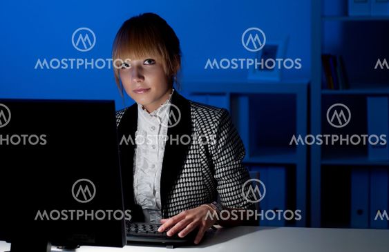 office work at night
