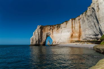 Beautiful seaside landscape of cliffs on the Normandy...
