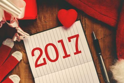 Happy New 2017 year note